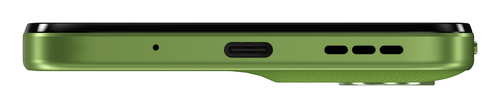 Bottom edge of Motorola moto g06 mobile phone with USB-C port and speaker grille