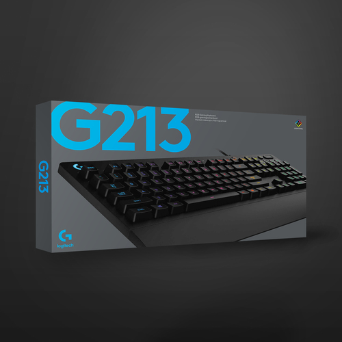 Logitech G G213 Prodigy Gaming Keyboard, Full-size Wired, QWERTY, RGB LED, Black