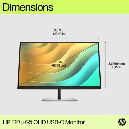 HP E27u G5 QHD USB-C Monitor 27