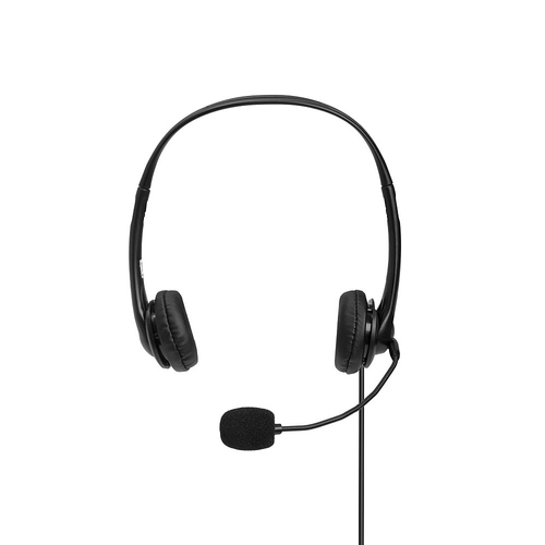 Lindy USB Type A Wired Headset In-Line Control, 20 - 20000 Hz, Headphones, Black