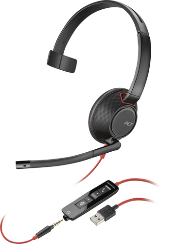 POLY Blackwire 5210 (80R98AA) Monaural USB-A, Wired, Headset/Headphone, Black