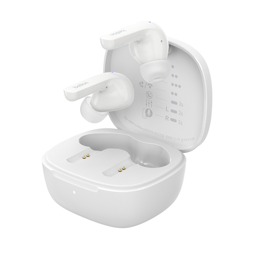 Belkin SoundForm Motion, True Wireless Stereo (TWS), Headset/Earbuds, White