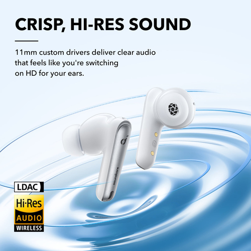 Anker Liberty 4 NC, Wireless, Calls/Music, Headset/Earpods, White