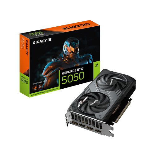 GIGABYTE GeForce RTX 5050 WINDFORCE OC 8GB GDDR6 PCIe 5.0 Graphics Card