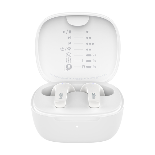 Belkin SoundForm Motion, True Wireless Stereo (TWS), Headset/Earbuds, White