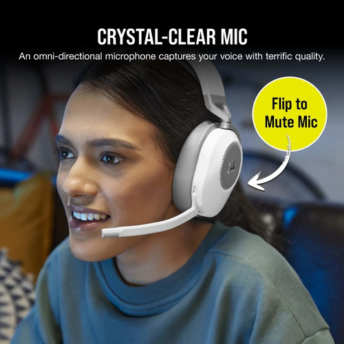 Corsair HS65, Wireless, 20 - 20000 Hz, Gaming, Headset/Headphones, White