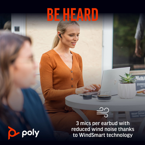 POLY Voyager Free 60 UC +BT700 USB-A, Wireless, Headset/Earbuds, Black