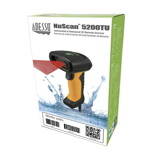 Adesso NuScan 5200TU 1D/2D 640x480 pixels Handheld Barcode Scanner
