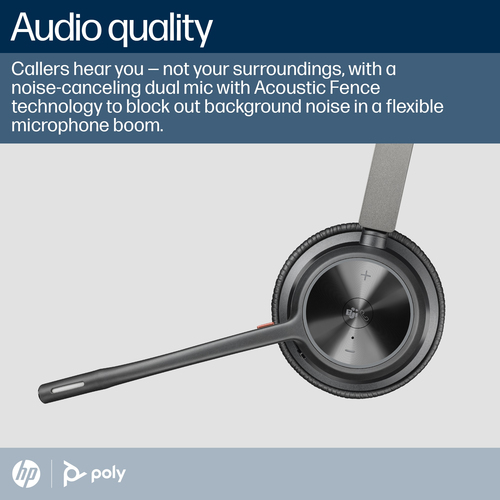 POLY Voyager 4320-M USB-A /C +BT700 dongle, Wireless, 20 - 20000 Hz, Headset/Headphones, Black