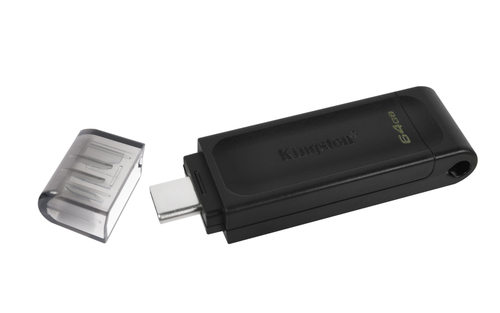 Kingston 64GB USB-C flash drive for fast data transfer