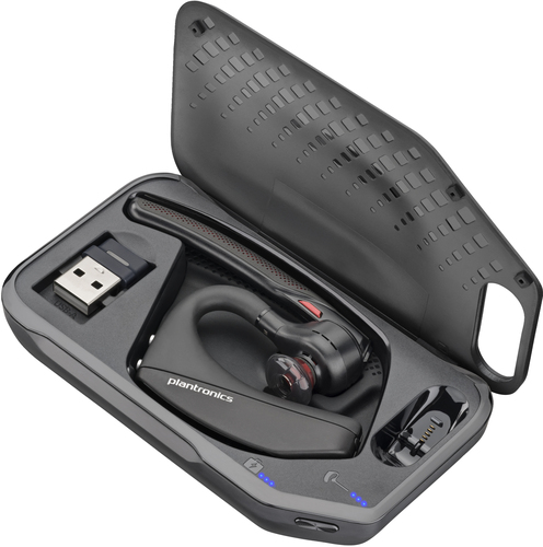 POLY Voyager 5200 UC USB-A BT600 Dongle TAA, Wireless, Headset/Earpod, Black
