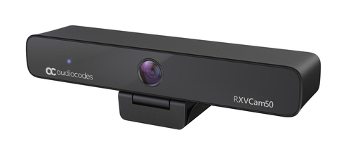 AudioCodes 4K webcam capturing smooth 30fps video with automatic face detection