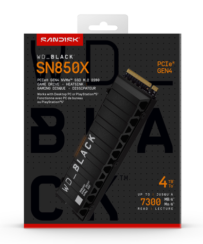 Western Digital WD Black SSD SN850X, 4 TB M.2 NVMe SSD