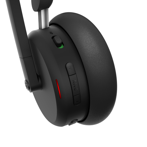 Lenovo 6550 Microsoft Teams certified headset buttons close up