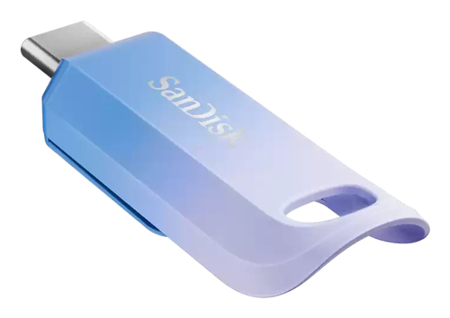 SanDisk Creator 512GB USB-C Flash Drive USB 3.2 Gen1 400MB/s Capless Blue/Lilac