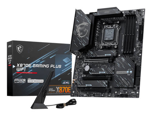 MSI X870E GAMING PLUS WIFI ATX motherboard front view