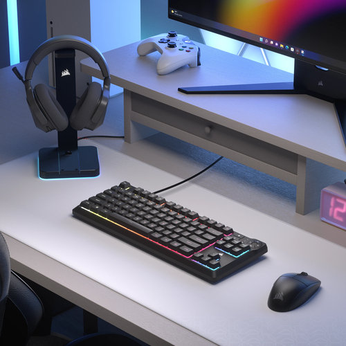 Corsair K55 CORE TKL RGB membrane gaming keyboard with 12 key rollover