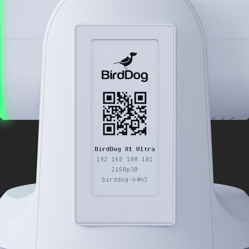 BirdDog X1 IP security camera installed for live production setup