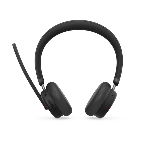 Lenovo 6550 office headset with boom microphone side angle