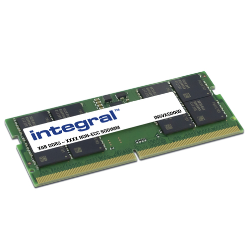 Integral (IN5V16GNJRDX) 16GB DDR5 Unbuffered NON-ECC SODIMM RAM for Laptop