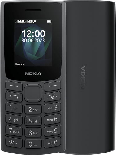 Nokia 105, Bar, Dual SIM, 4.57 cm (1.8"), 160 x 120 pixels, 1000 mAh, Charcoal