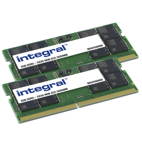 Integral (IN5V16GNJRDXK2) 2 x 16 GB 32GB DDR5 5600MHz NON-ECC SODIMM RAM