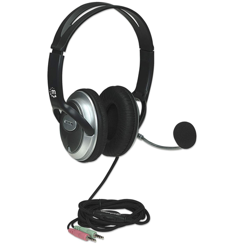 Manhattan Stereo Over-Ear, 3.5mm for audio/mic use, Wired, Headset/Headphone