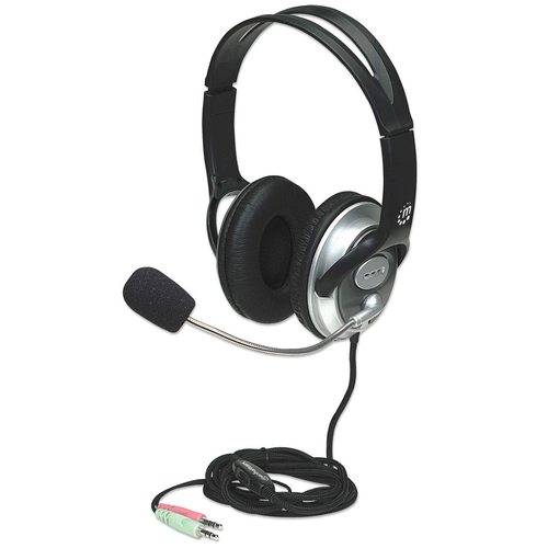 Manhattan Stereo Over-Ear, 3.5mm for audio/mic use, Wired, Headset/Headphone