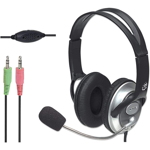Manhattan Stereo Over-Ear, 3.5mm for audio/mic use, Wired, Headset/Headphone