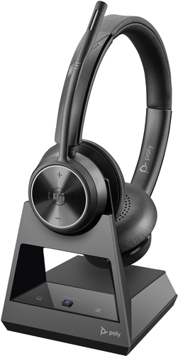 POLY Savi 7320 Stereo DECT, Wired, 1880-1900 MHz, Headset/Headphone, Black
