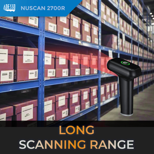 Adesso NuScan 2700R 1D/2D 640x480 pixels Handheld Barcode Scanner
