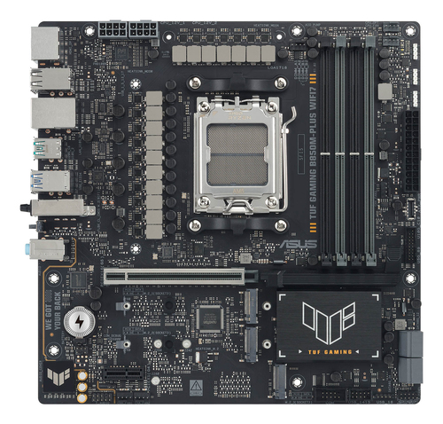 ASUS TUF Gaming B850M-PLUS WIFI7 motherboard installed in gaming PC
