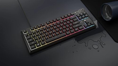 Corsair K55 CORE TKL RGB membrane gaming keyboard with 12 key rollover