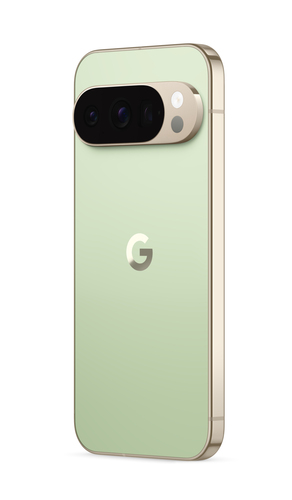 Google Pixel 10 Pro back panel smooth green finish with fingerprint reader