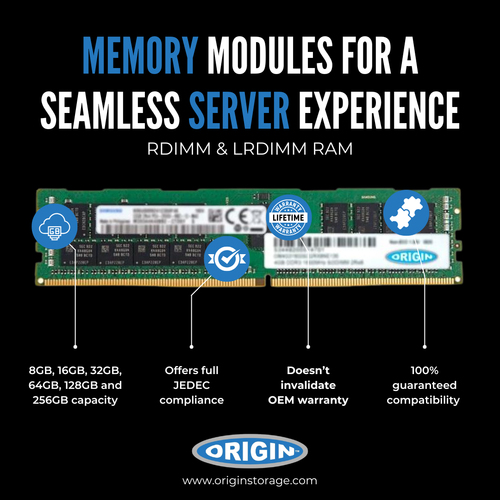 Origin Storage (OM16G55600R1RX8E11) 16GB DDR5 5600MHz ECC RDIMM RAM
