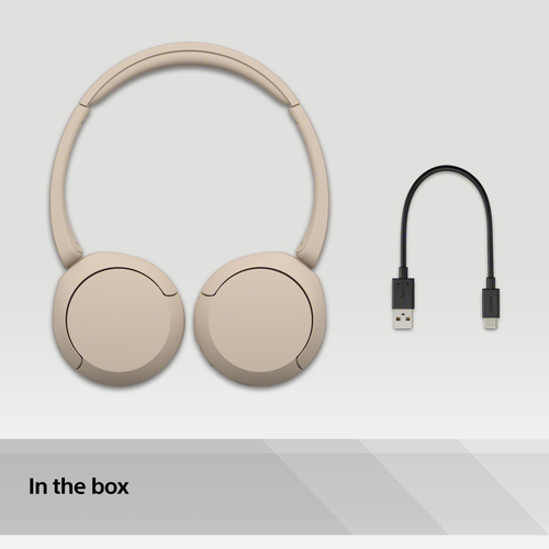 Sony WH-CH520, Wireless, 20 - 20000 Hz, Headset/Headphones, Cream
