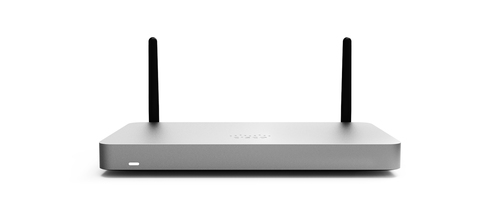 Cisco Meraki MX67W-HW wired and wireless firewall network appliance front view