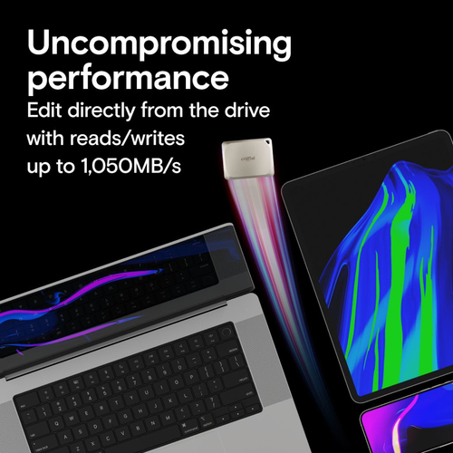 Crucial X9 Pro, 4 TB, USB Type-C, 3.2 Gen 2, 1050 MB/s External SSD