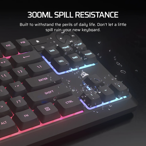 Corsair K55 CORE TKL RGB wired USB keyboard with 1000Hz polling rate