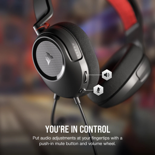 Corsair HS35 v2, Wired, Gaming, Headset/Headphones, Black