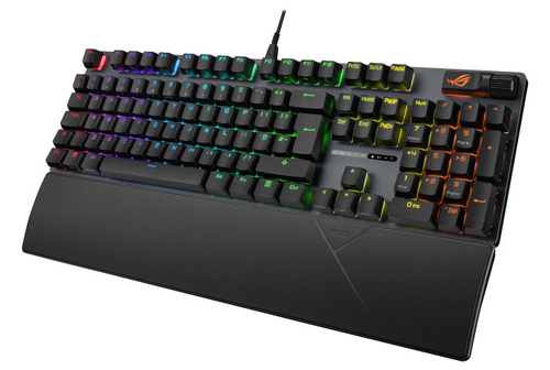ASUS ROG Strix Scope II X full-size keyboard with numeric keypad and wrist rest