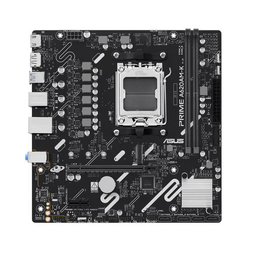 ASUS PRIME A620AM-K, AMD, Socket AM5 DDR5-SDRAM, 128GB Micro-ATX Motherboard