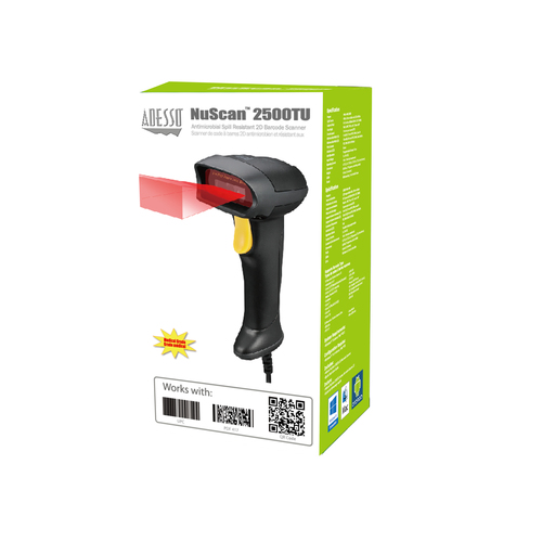 Adesso NuScan 2500TU 1D/2D 640x480 pixels Handheld Barcode Scanner