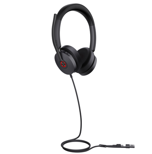 Yealink UH48 Dual USB-C/A, Wired, 20 - 20000 Hz, Headset/Headphones, Black