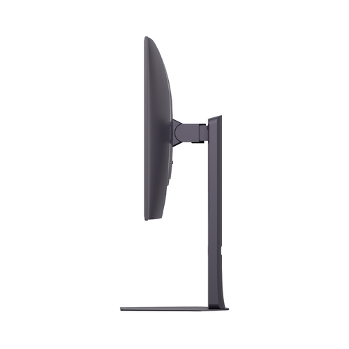 LG 32GX850A OLED 4K monitor showing sleek adjustable stand