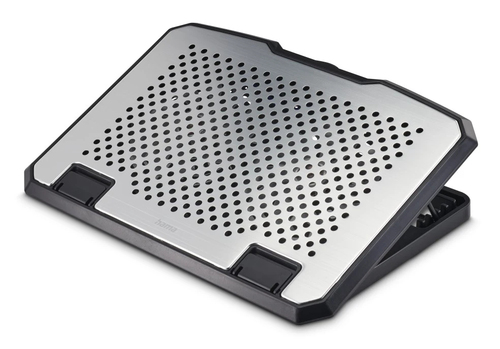 Hama Aluminium Laptop Cooling Pad 15.6" Black & Blue 2 Fans 00126807