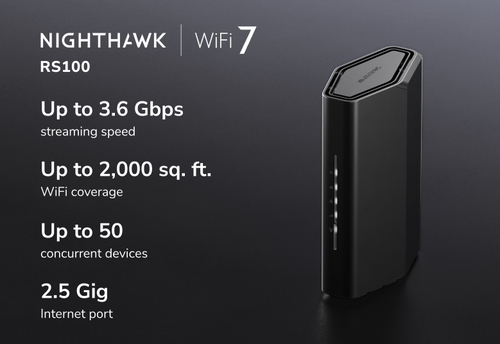 NETGEAR Nighthawk Wi-Fi 7 Dual-Band Router Black