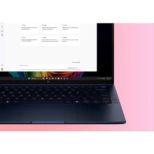 HP EliteBook X G1i AI Wolf Pro 14 inch laptop open showing display and keyboard