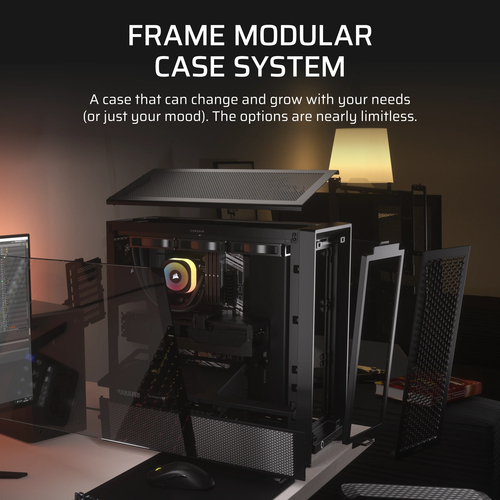 Corsair FRAME 4000D, Plastic, Steel, Tempered glass, Gaming Midi Tower Case
