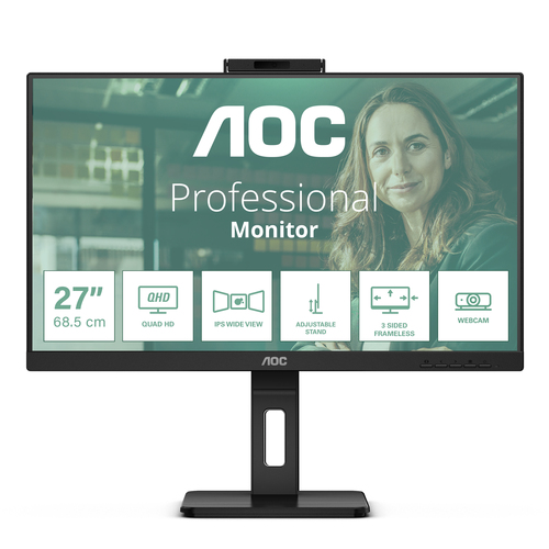 AOC Q27P3QW, 68.6 cm (27"), 2560 x 1440 pixels, Quad HD Monitor